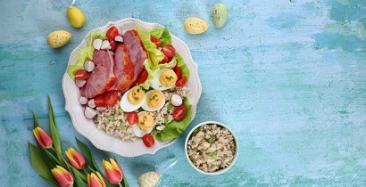 Oster Brunch mit gefüllten Eiern