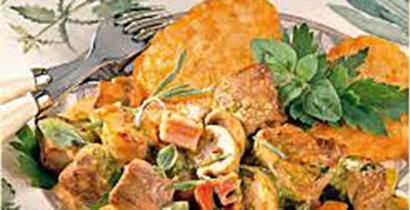 Pute mit Pilzen und Rösti
